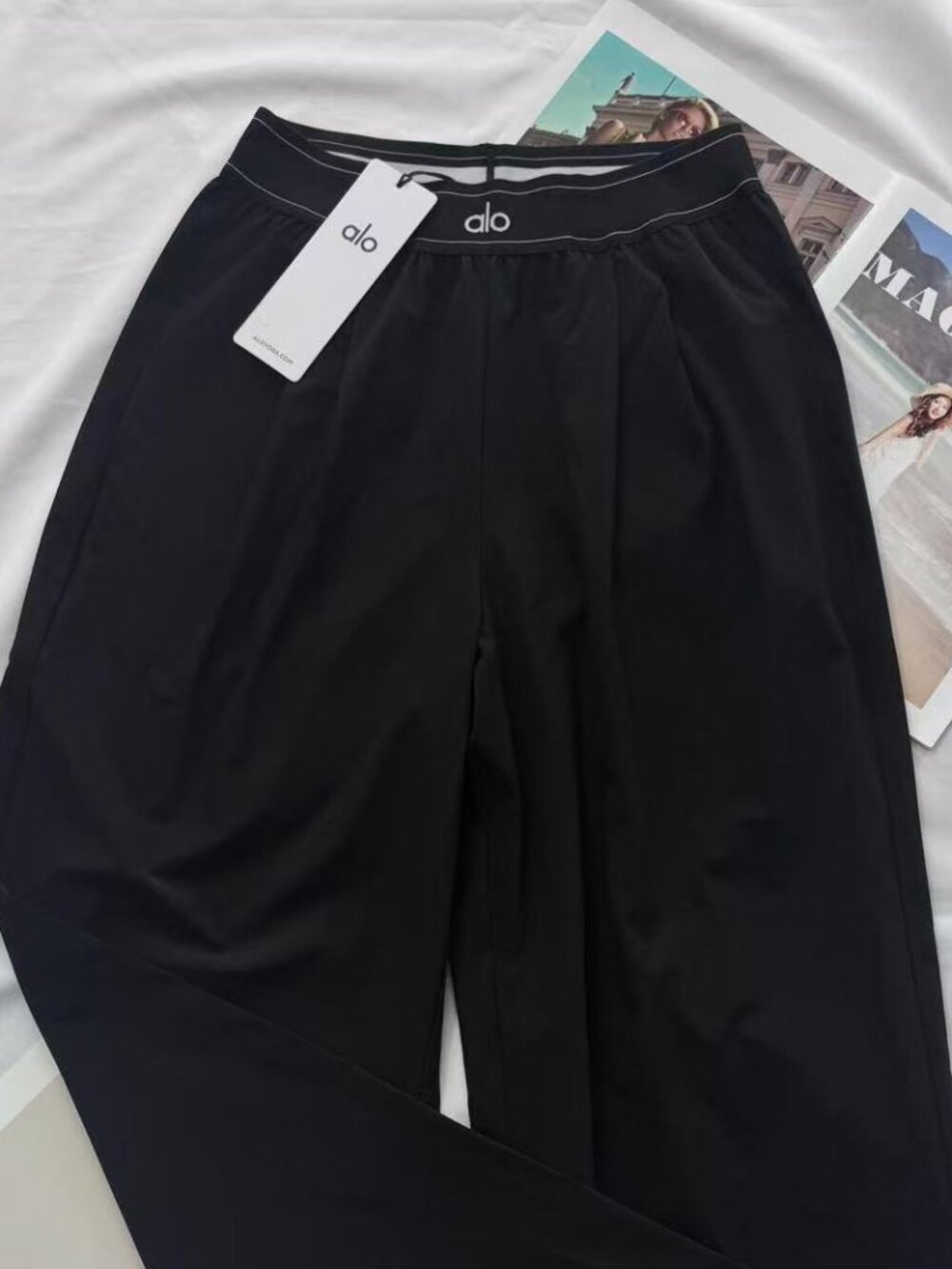 ALO Yoga🤗💕Black Straight-leg Suit Up Trouser, Brand New Regular 30" - Picture 3 of 7